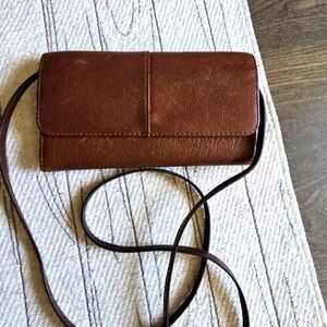 Fossil Wallet with Removable Crossbody Strap